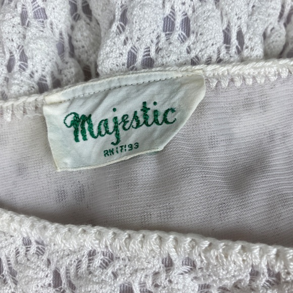 Vintage 60/70s Majestic Knit Tank Top Small Textured Knit Pin Up Rockabilly USA - Picture 7 of 8